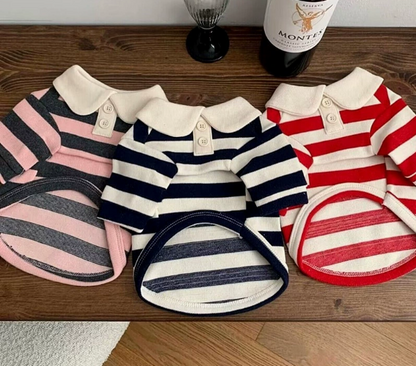 春夏條紋輕薄 POLO 衫（PC-0006）