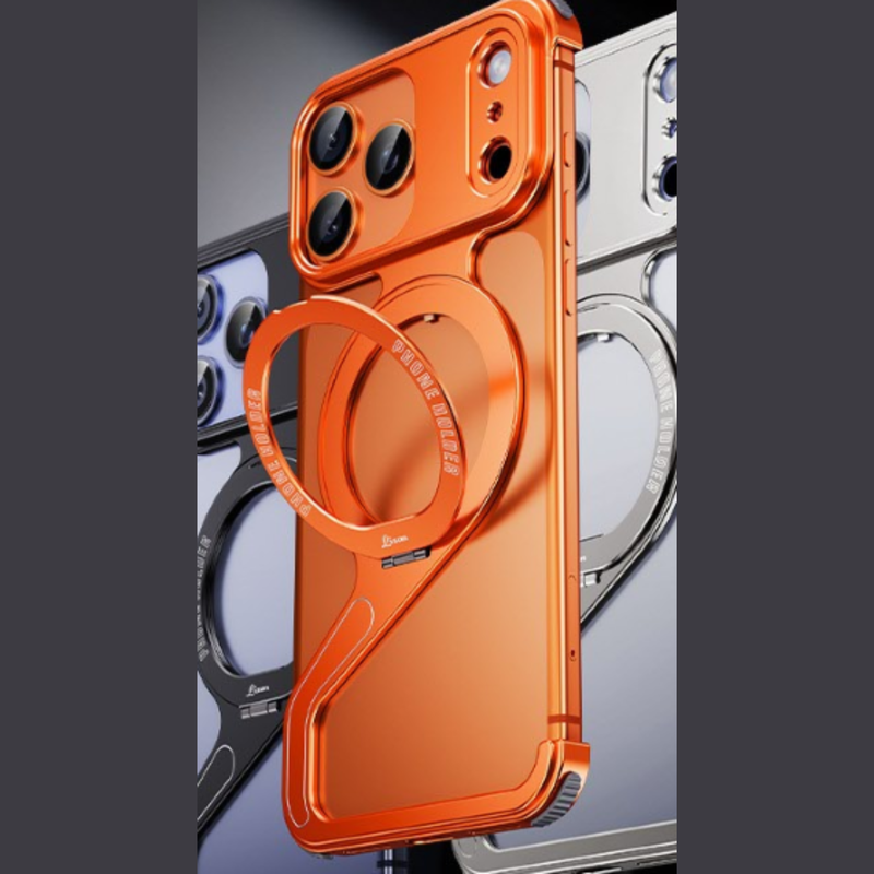 Metal Buckle Z Case with Magnetic Stand for iPhone 17 Series  (CC-0005)