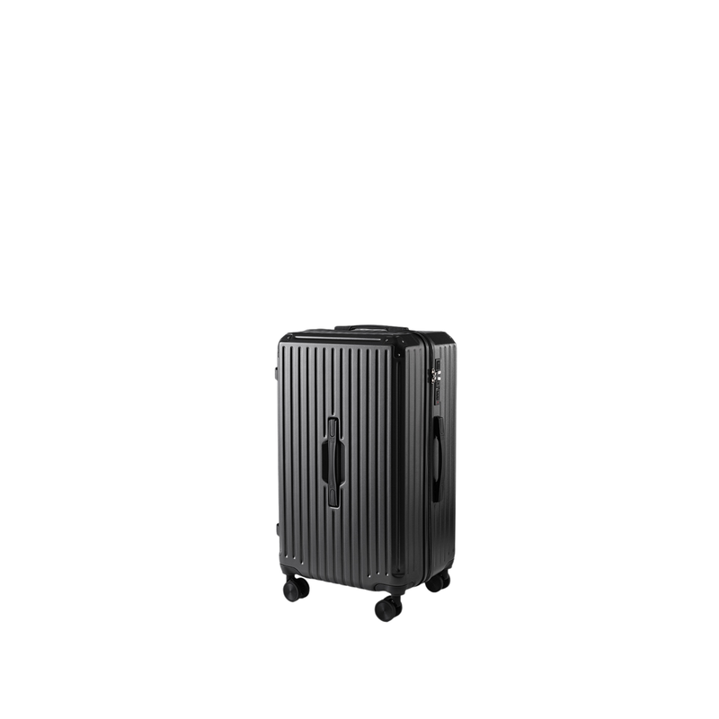 Large Capacity Durable Thickened Luggage – Anti-Burst Zipper & Spinner Wheels Travel Suitcase (Starry Black) (TR-HARD-0017)