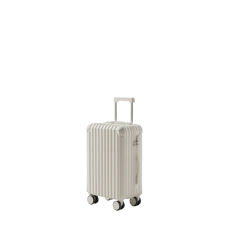 Candy Color Multifunctional Suitcase – Cup Holder & USB (White) (TR-HARD-0068)