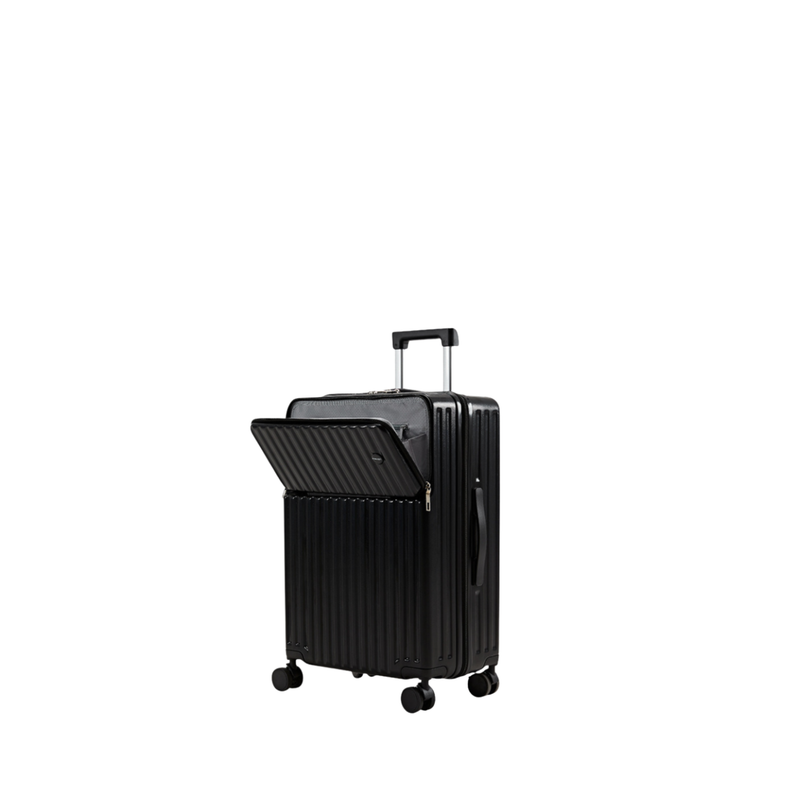 New Large Capacity Suitcase – Spinner Wheels (Classic Black) (TR-HARD-0082)