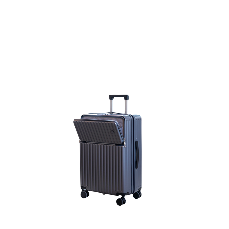 New Large Capacity Suitcase – Travel Luggage with Spinner Wheels (Titanium Gray) (TR-HARD-0086)