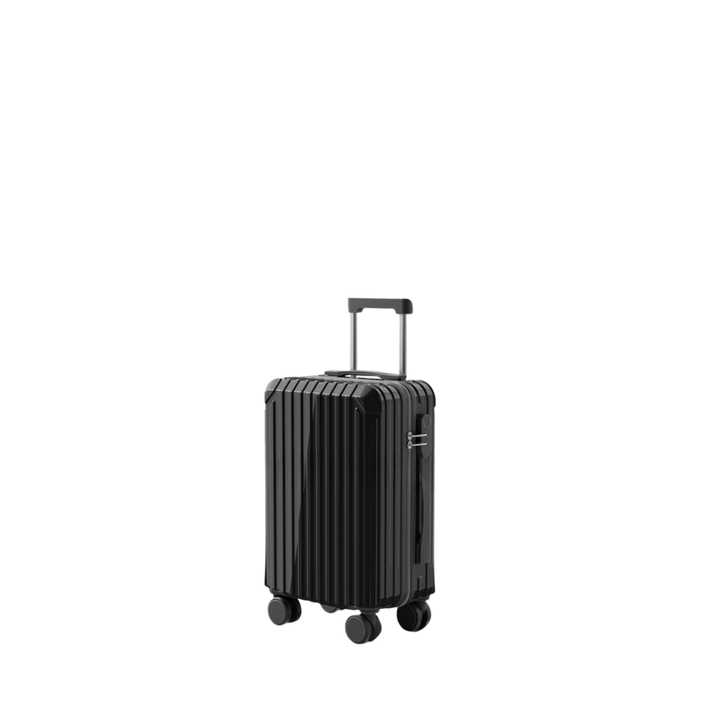 Candy Color Multifunctional Suitcase – Cup Holder & USB (Black) (TR-HARD-0073)