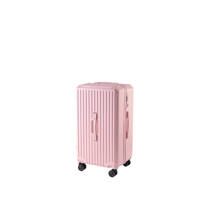 Large Capacity Durable Thickened Luggage – Anti-Burst Zipper & Spinner Wheels Travel Suitcase (Cornelian Pink) (TR-HARD-0019)