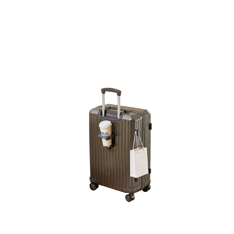 Multifunctional Suitcase – Anti-Collision, Cup Holder (Mineral Rock Gray) (TR-HARD-0063)