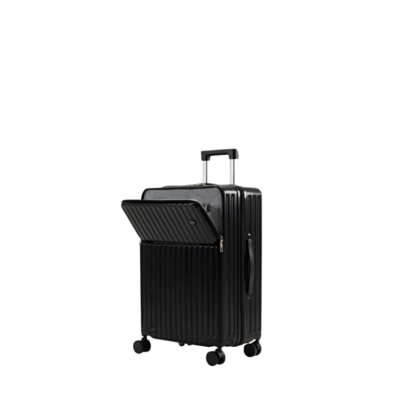 New Large Capacity Suitcase – Spinner Wheels (Classic Black) (TR-HARD-0082)