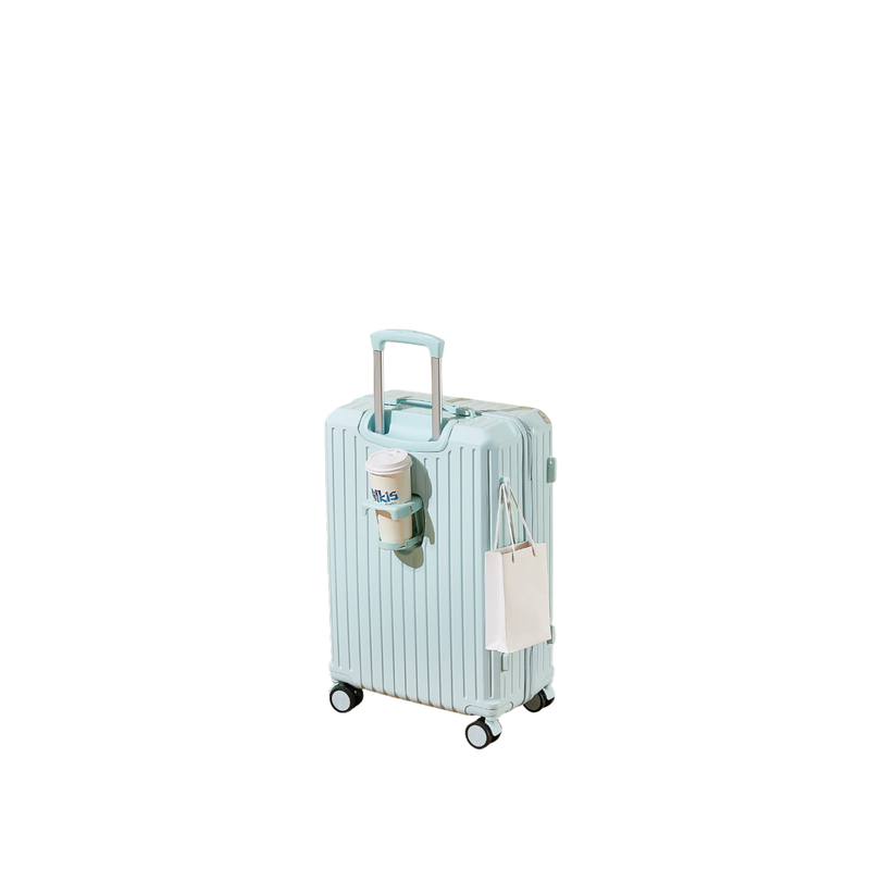 Multifunctional Suitcase – Anti-Collision, Cup Holder (Fresh Blue) (TR-HARD-0067)