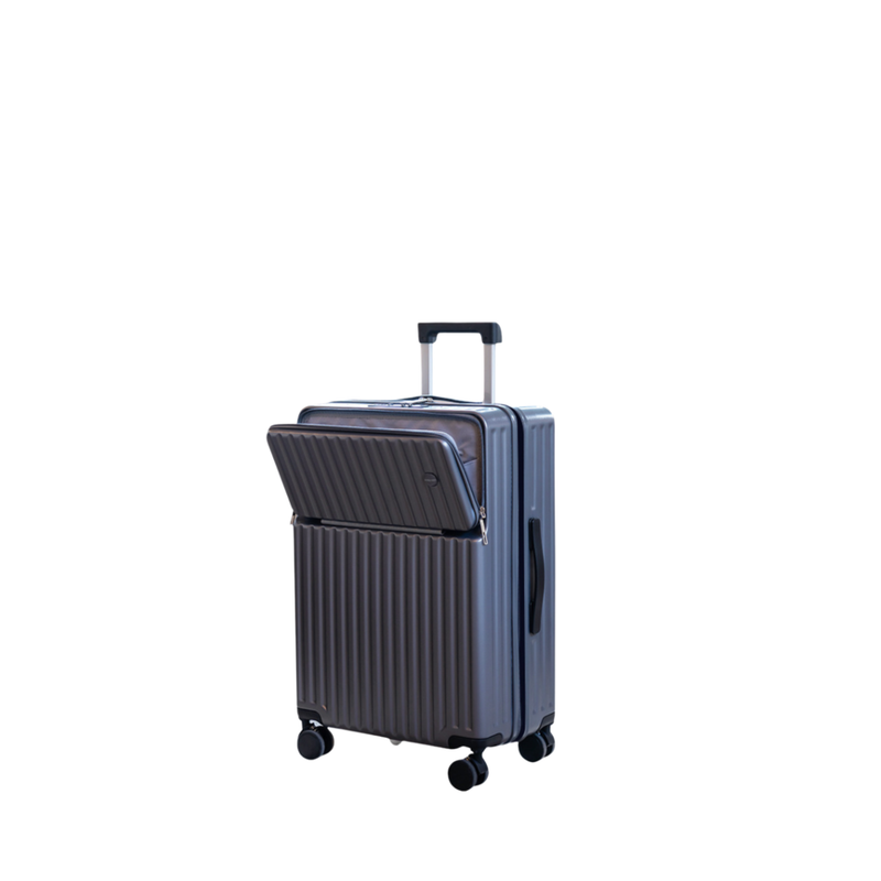 New Large Capacity Suitcase – Travel Luggage with Spinner Wheels (Titanium Gray) (TR-HARD-0086)