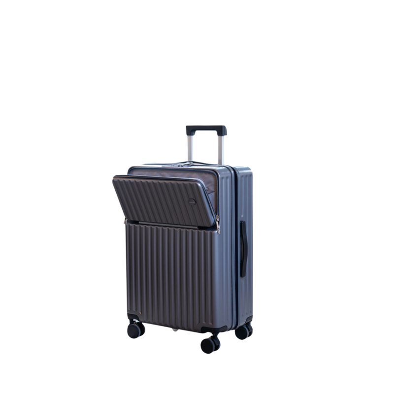 New Large Capacity Suitcase – Travel Luggage with Spinner Wheels (Titanium Gray) (TR-HARD-0086)