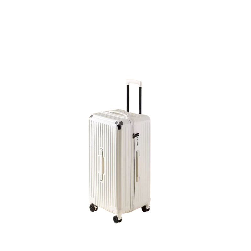Large Capacity Durable Suitcase – Spinner Wheels (Elegant White) (TR-HARD-0032)