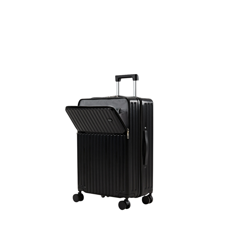 New Large Capacity Suitcase – Spinner Wheels (Classic Black) (TR-HARD-0082)