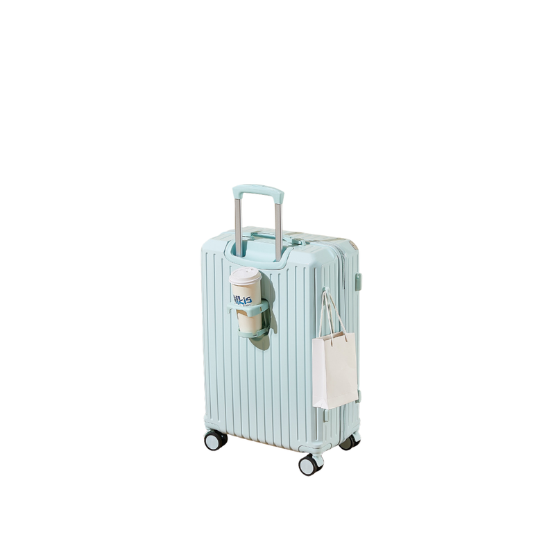 Multifunctional Suitcase – Anti-Collision, Cup Holder (Fresh Blue) (TR-HARD-0067)