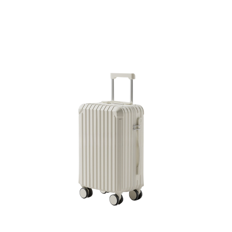 Candy Color Multifunctional Suitcase – Cup Holder & USB (White) (TR-HARD-0068)