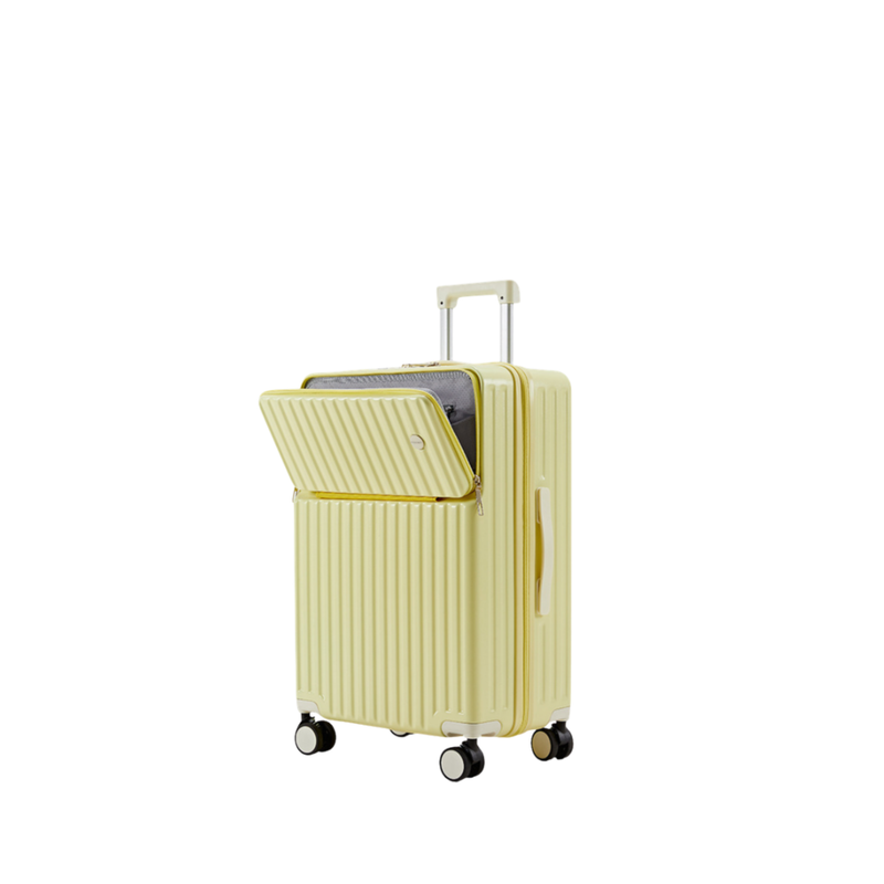 New Large Capacity Suitcase – Spinner Wheels (Cream Yellow) (TR-HARD-0083)
