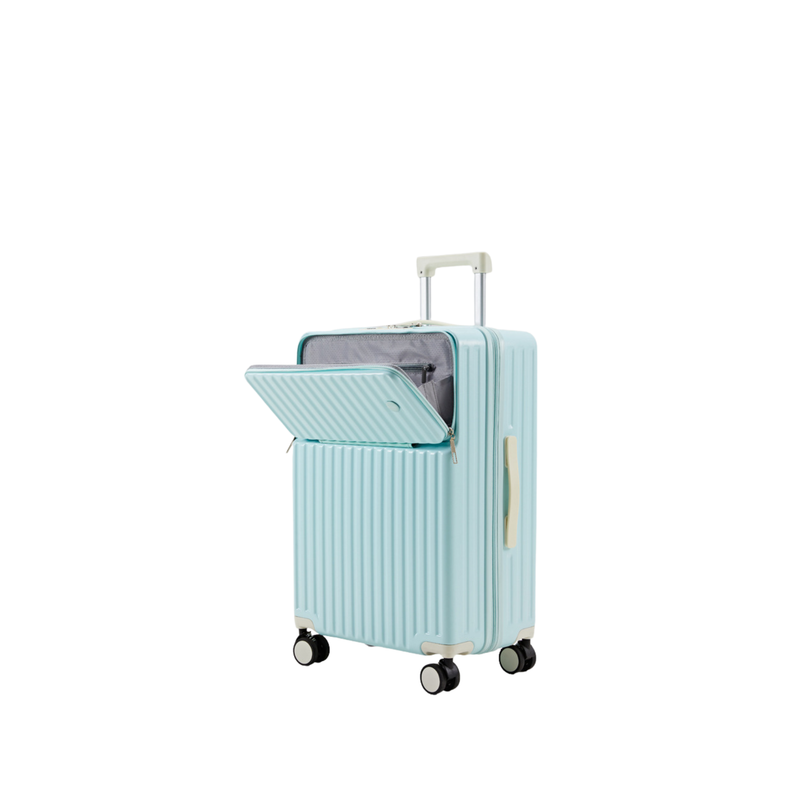 New Large Capacity Suitcase – Spinner Wheels (Aqua Blue) (TR-HARD-0084)