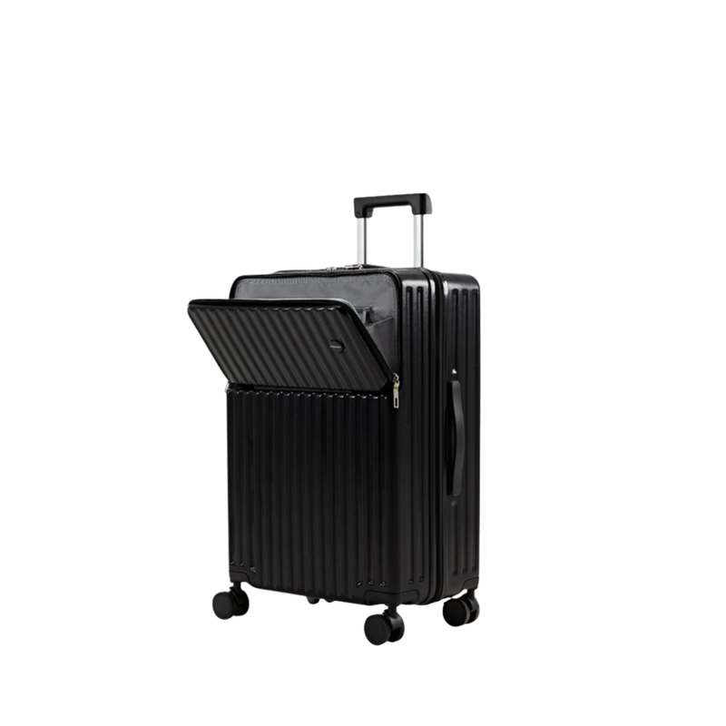 New Large Capacity Suitcase – Spinner Wheels (Classic Black) (TR-HARD-0082)
