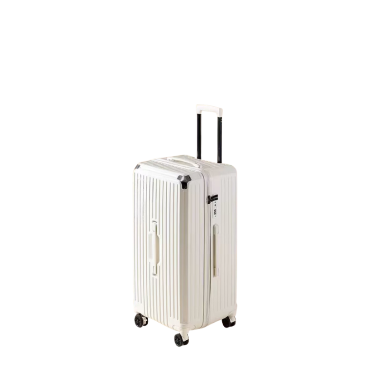 Large Capacity Durable Suitcase – Spinner Wheels (Elegant White) (TR-HARD-0032)