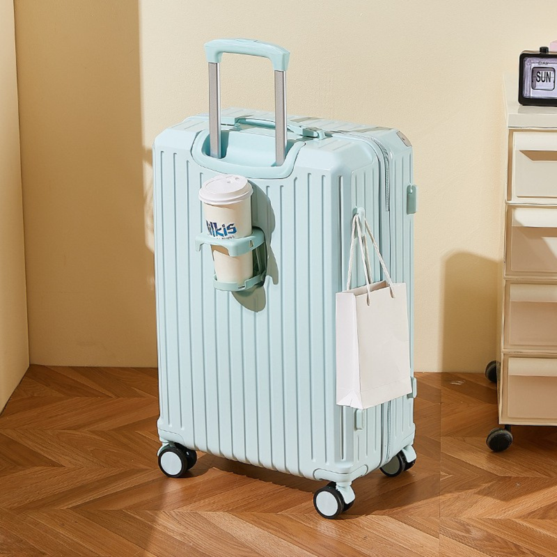 Multifunctional Suitcase – Anti-Collision, Cup Holder (Fresh Blue) (TR-HARD-0067)