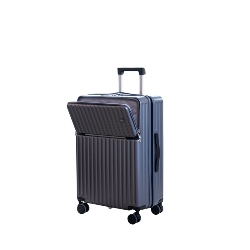 New Large Capacity Suitcase – Travel Luggage with Spinner Wheels (Titanium Gray) (TR-HARD-0086)