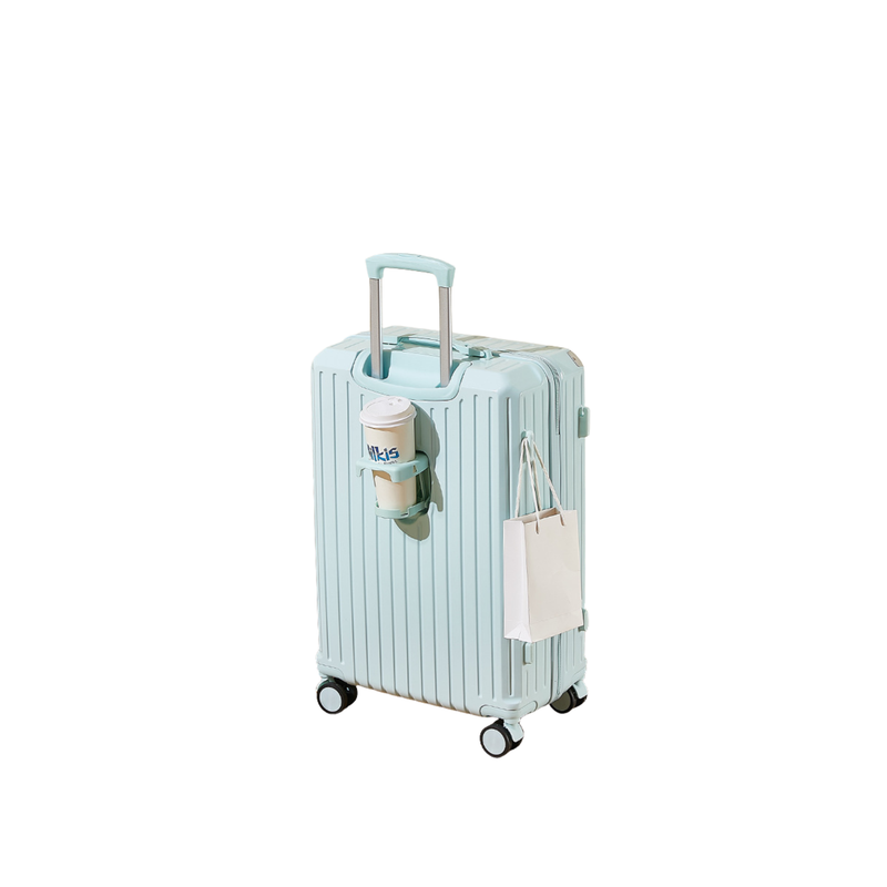 Multifunctional Suitcase – Anti-Collision, Cup Holder (Fresh Blue) (TR-HARD-0067)