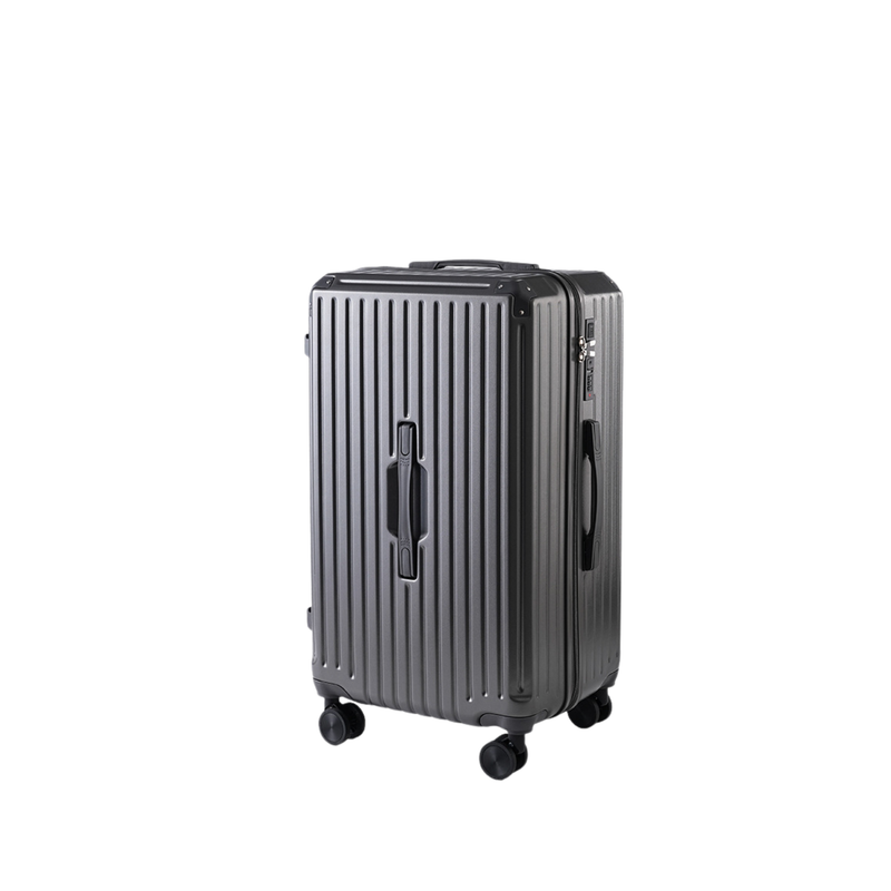 Large Capacity Durable Thickened Luggage – Anti-Burst Zipper & Spinner Wheels Travel Suitcase (Mineral Rock Gray) (TR-HARD-0018)