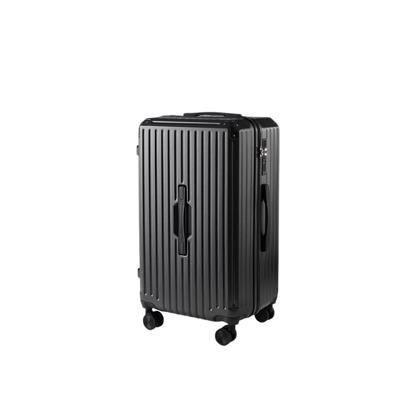 Large Capacity Durable Thickened Luggage – Anti-Burst Zipper & Spinner Wheels Travel Suitcase (Starry Black) (TR-HARD-0017)