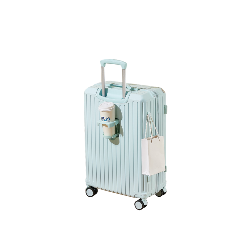 Multifunctional Suitcase – Anti-Collision, Cup Holder (Fresh Blue) (TR-HARD-0067)