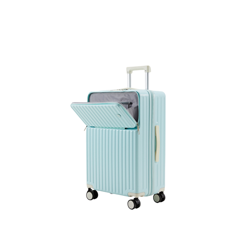 New Large Capacity Suitcase – Spinner Wheels (Aqua Blue) (TR-HARD-0084)