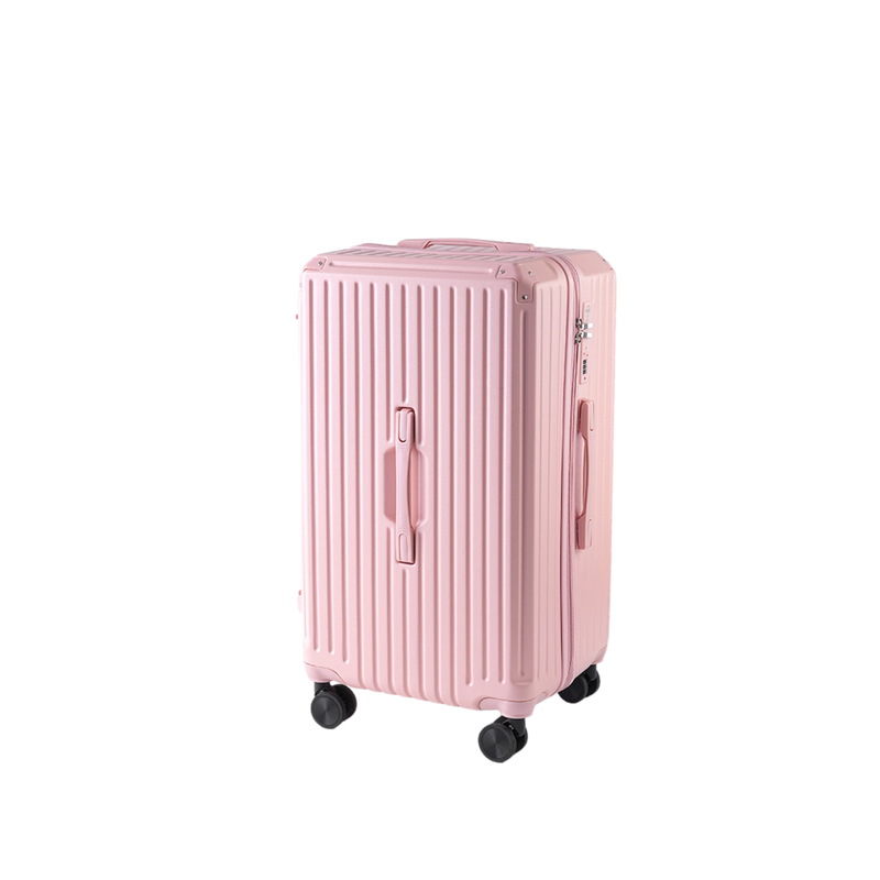 Large Capacity Durable Thickened Luggage – Anti-Burst Zipper & Spinner Wheels Travel Suitcase (Cornelian Pink) (TR-HARD-0019)