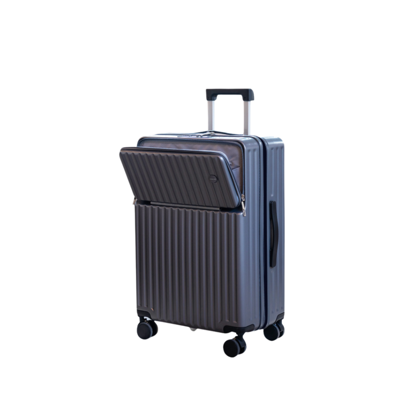 New Large Capacity Suitcase – Travel Luggage with Spinner Wheels (Titanium Gray) (TR-HARD-0086)