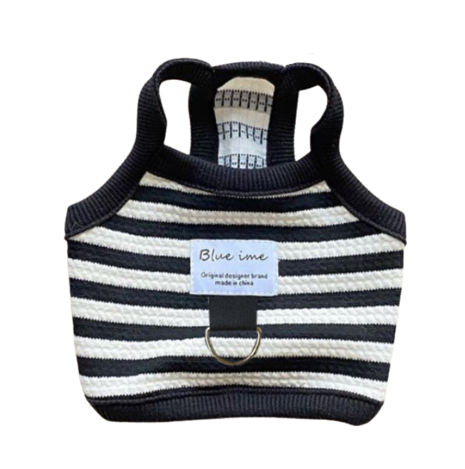 French‑Style Buttoned Tank Top – Lightweight Summer Pet Clothes, Anti‑Shedding (PC-PCS-0003)