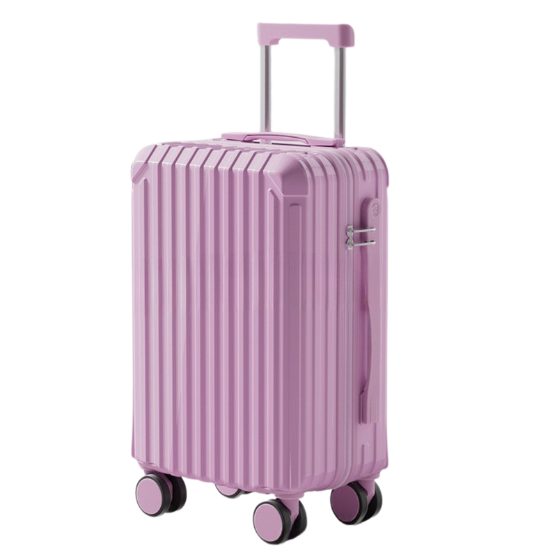 Candy Color Multifunctional Suitcase – Cup Holder & USB (Pink) (TR-HARD-0069)