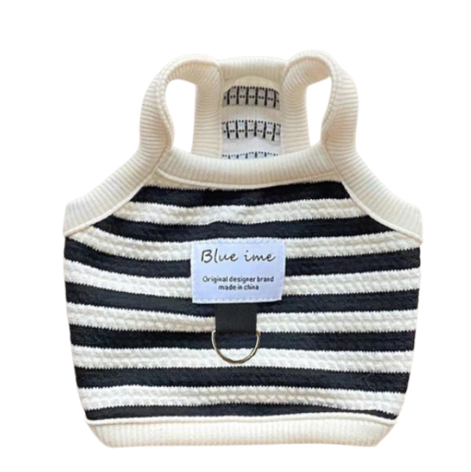 French‑Style Buttoned Tank Top – Lightweight Summer Pet Clothes, Anti‑Shedding (PC-PCS-0003)