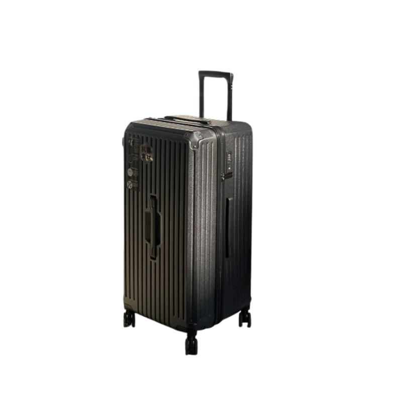 Large Capacity Durable Suitcase – Spinner Wheels (Premium Black) (TR-HARD-0033)