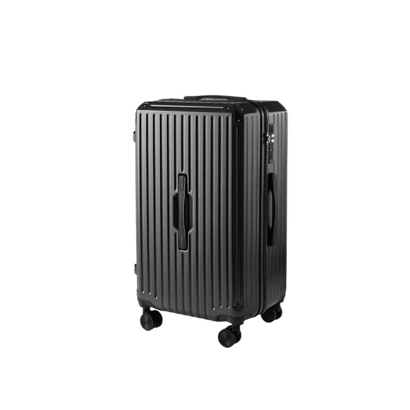 Large Capacity Durable Thickened Luggage – Anti-Burst Zipper & Spinner Wheels Travel Suitcase (Starry Black) (TR-HARD-0017)
