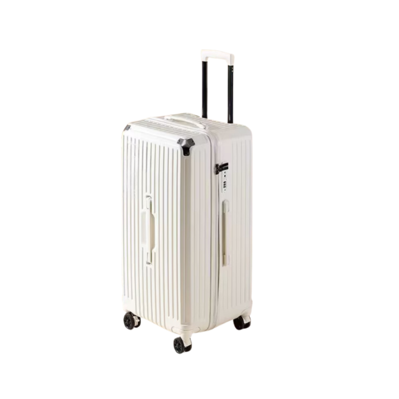 Large Capacity Durable Suitcase – Spinner Wheels (Elegant White) (TR-HARD-0032)