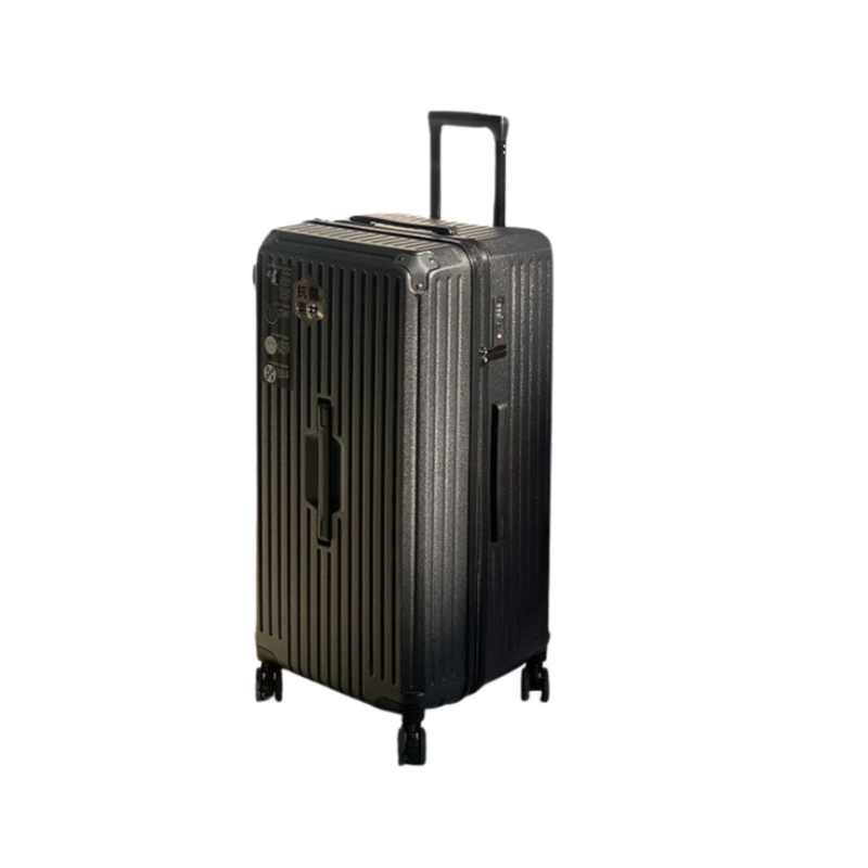 Large Capacity Durable Suitcase – Spinner Wheels (Premium Black) (TR-HARD-0033)
