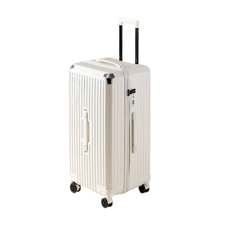 Large Capacity Durable Suitcase – Spinner Wheels (Elegant White) (TR-HARD-0032)