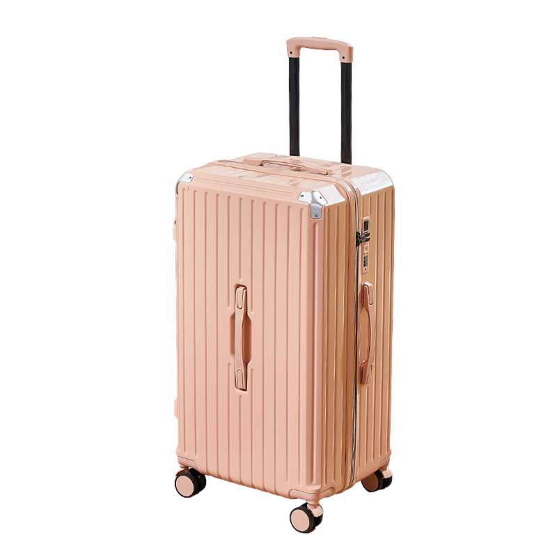 Spinner Wheel Luggage – Large Capacity, Sturdy & Durable Travel Suitcase (Cornelian Pink – 3/7 Thickened 5-Wheel Edition) – Multi-Functional (TR-HARD-0050)
