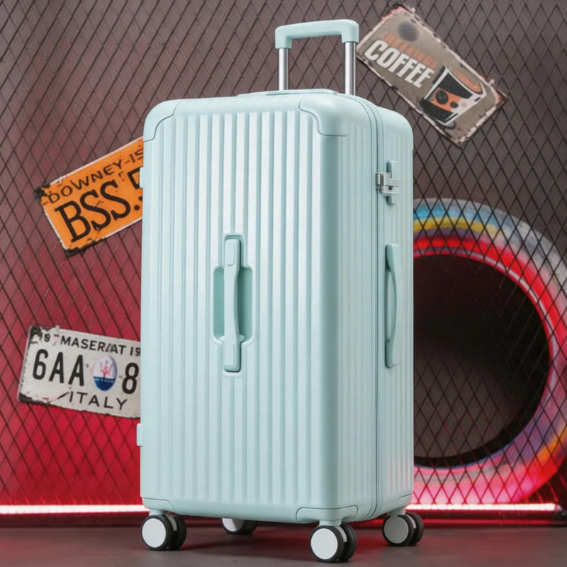 Large Capacity Durable Suitcase – Sports Thickened (Light Blue) (TR-HARD-0046)