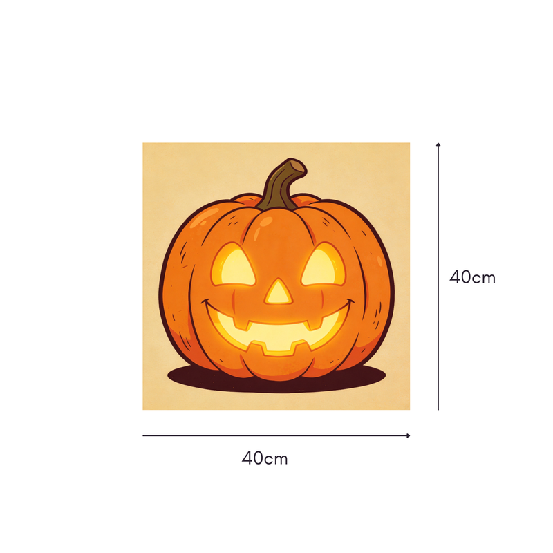 Glowing Grin Jack Mahjongg Mat – Classic Jack‑o’‑Lantern Halloween Decor (MJ-MT-HW-0015)