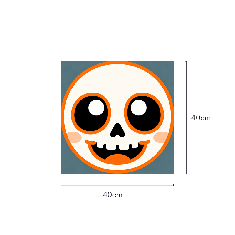 Spooky Emoji Face Mahjongg Mat – Cartoon Halloween Emoji Decor (MJ-MT-HW-0017)