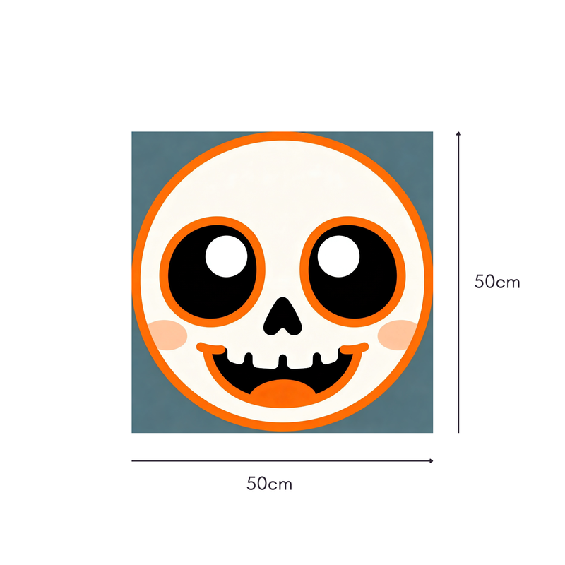 Spooky Emoji Face Mahjongg Mat – Cartoon Halloween Emoji Decor (MJ-MT-HW-0017)