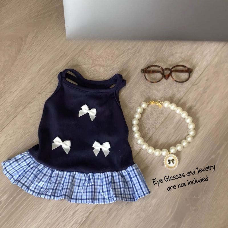 Butterfly Bow Vest Dress – Lightweight Breathable Summer Pet Clothes (PC-PCS-0001)