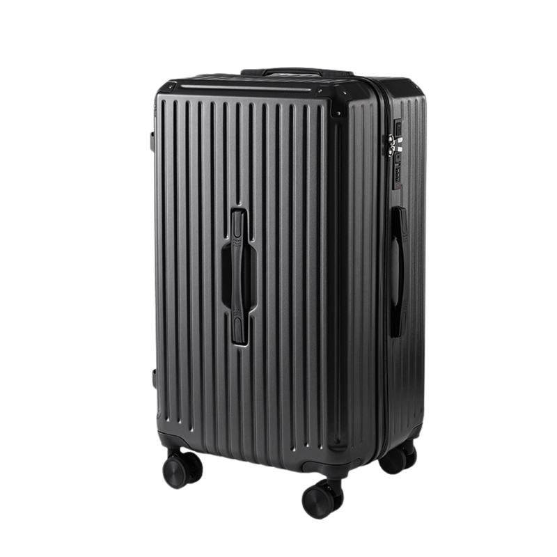 Large Capacity Durable Thickened Luggage – Anti-Burst Zipper & Spinner Wheels Travel Suitcase (Starry Black) (TR-HARD-0017)