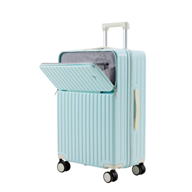 New Large Capacity Suitcase – Spinner Wheels (Aqua Blue) (TR-HARD-0084)