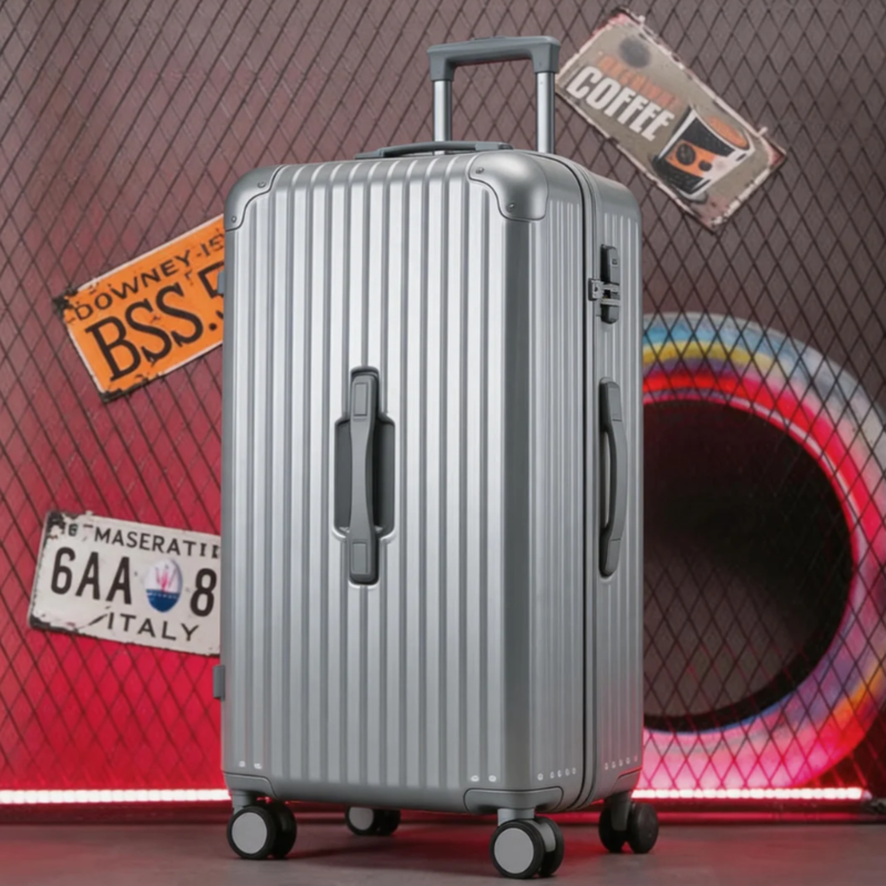 Large Capacity Durable Suitcase – Sports Thickened (Silver) (TR-HARD-0044)