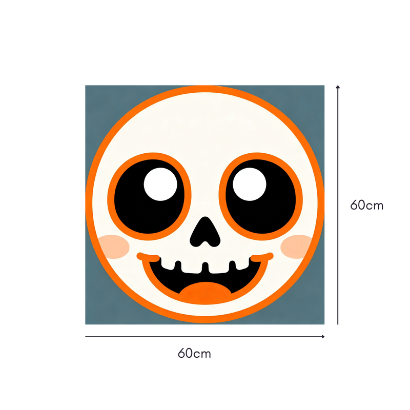 Spooky Emoji Face Mahjongg Mat – Cartoon Halloween Emoji Decor (MJ-MT-HW-0017)
