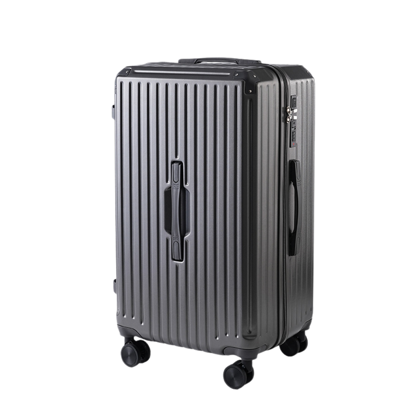 Large Capacity Durable Thickened Luggage – Anti-Burst Zipper & Spinner Wheels Travel Suitcase (Mineral Rock Gray) (TR-HARD-0018)