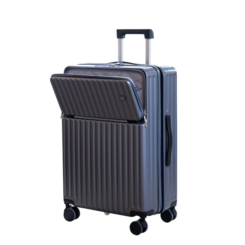 New Large Capacity Suitcase – Travel Luggage with Spinner Wheels (Titanium Gray) (TR-HARD-0086)